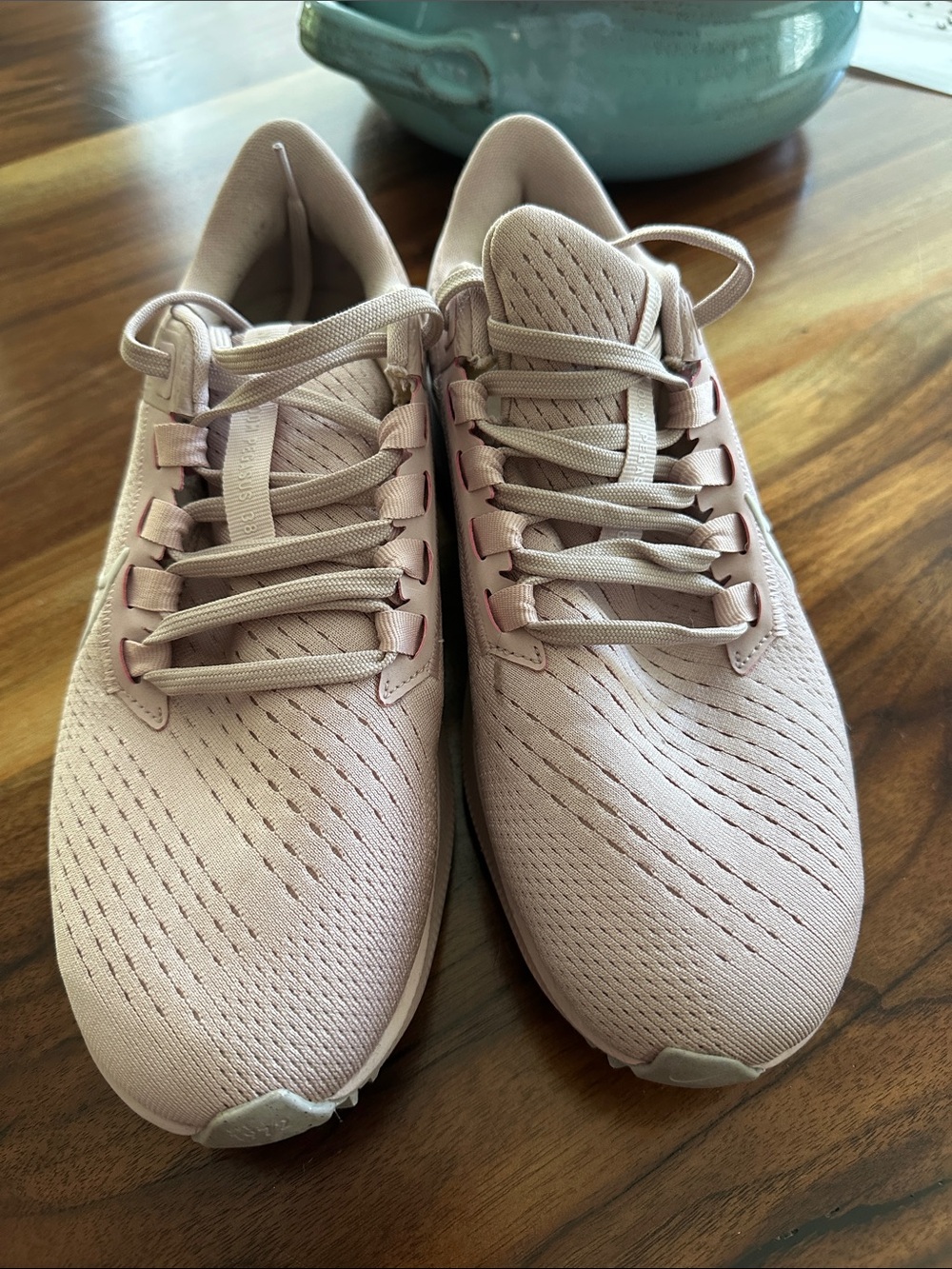 Nike Women's Blush Pink Running Sneakers with White Swoosh - Picture 3 of 6